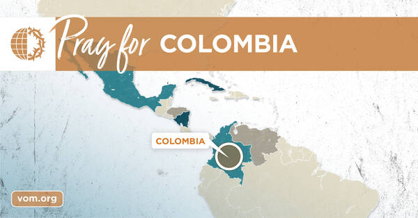 Map of Colombia's location