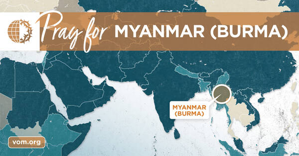 Map of Myanmar (Burma)'s location