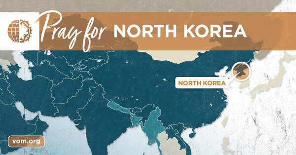Map of North Korea's location