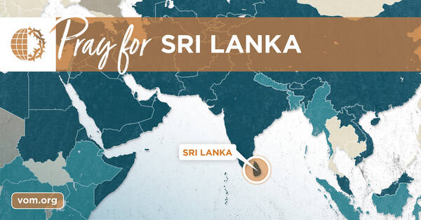 Map of Sri Lanka's location