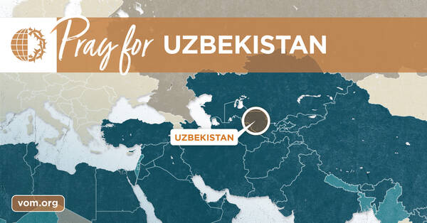 Map of Uzbekistan's location